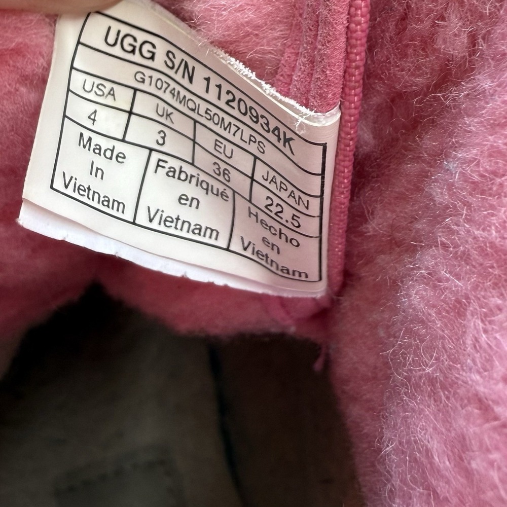 Ugg Kids Butte II Chromatic Boots Pink‎ Faux Fur Holographic - Picture 10 of 10